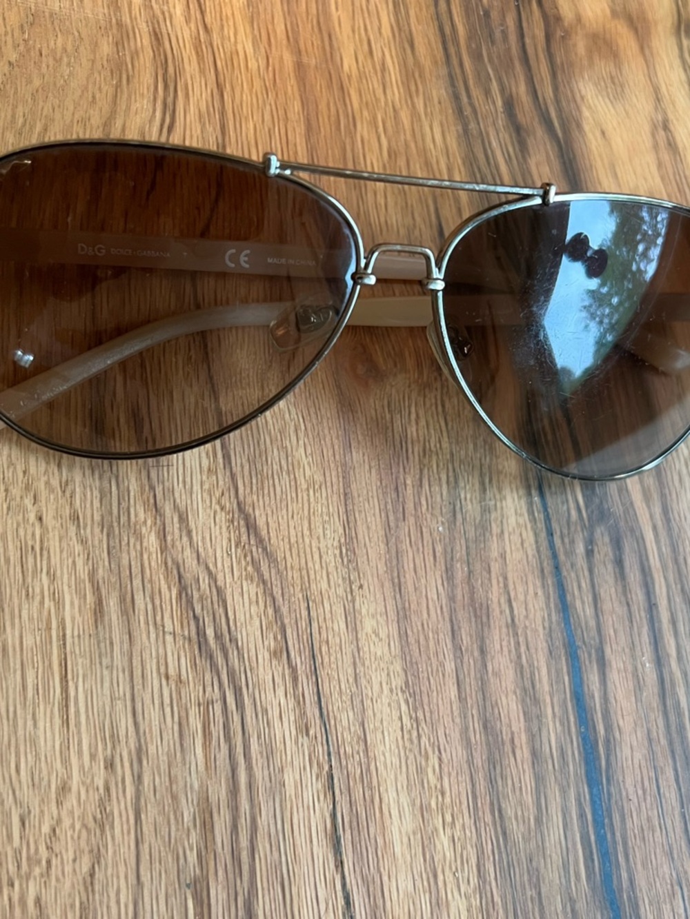 Dolce & Gabbana D&G Aviator Sunglasses with Gradient Brown Lenses - Picture 8 of 8